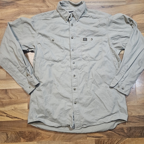 Wrangler Other - Wrangler Riggs Workwear Khaki Shirt Men’s XLT Tall